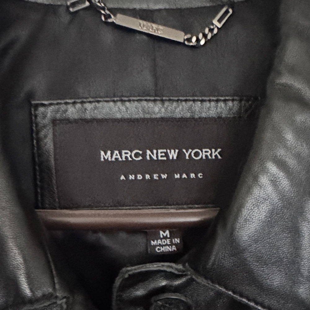 Marc New York Black Leather Outerwear - Picture 2 of 6